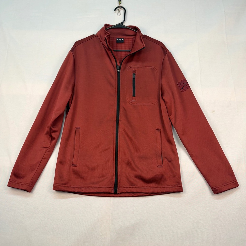 Grunt Style Mens Full Zip Waffle Lined Jacket Rust Red This Well Defend Medium